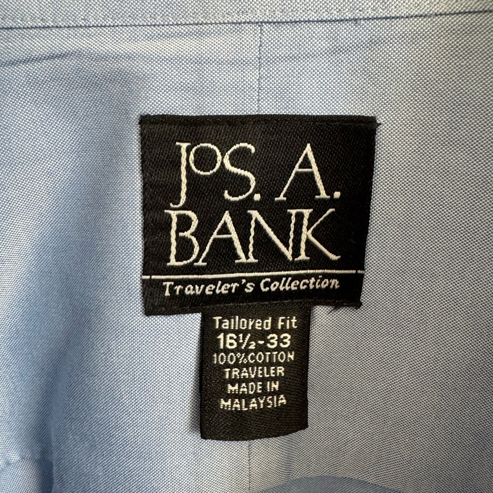 Jos. A. Bank Traveler's Collection Blue Shirt